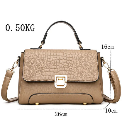 Large Capacity Leather Crossbody Handbag for Women