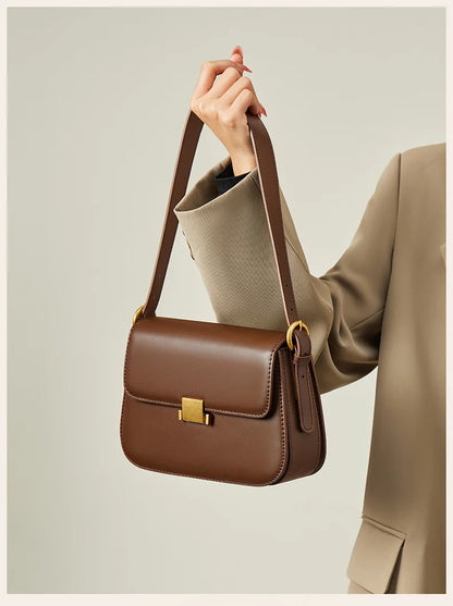 Vintage Leather Crossbody Handbag