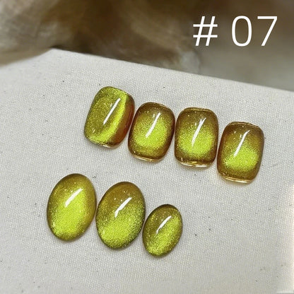 Brown Gold Cat Eye Gel Nail Polish