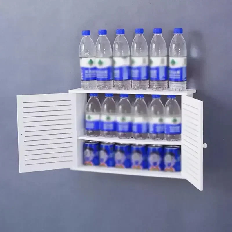 Wall Mounted WiFi Router & Cable Organizer Shelf