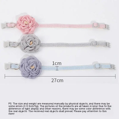 Cute Camellia Flower Cat Collar