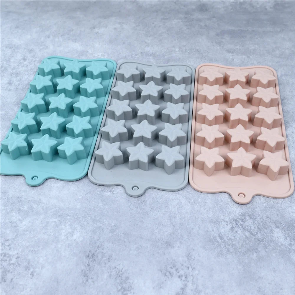 Silicone Five-Pointed Star Chocolate & Ice Cube Mold