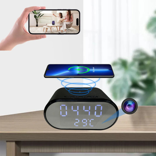 Smart 4K HD WiFi Clock Camera with Motion Detection