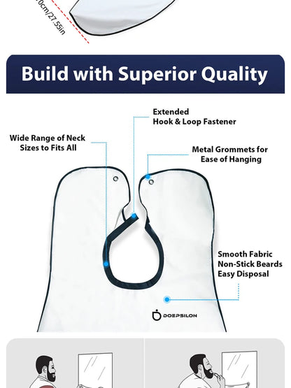 Beard Shaving Apron Hair Catcher