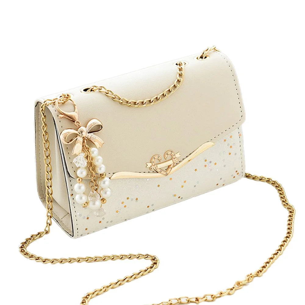Elegant PU Leather Tassel Crossbody Messenger Bag