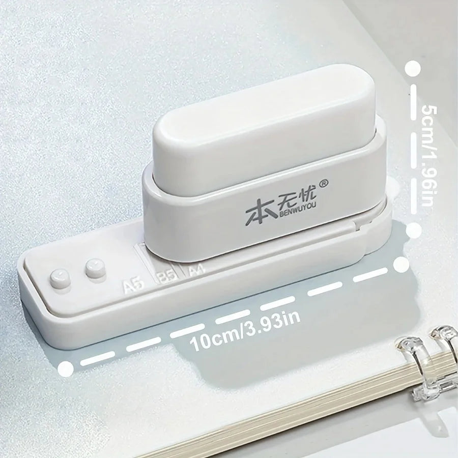 Compact 5-Hole Punch for Notebooks, Planners & Office Documents