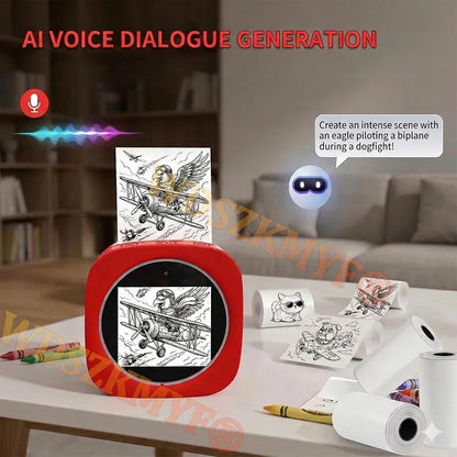 AI Voice Thermal Label Printer with App Control