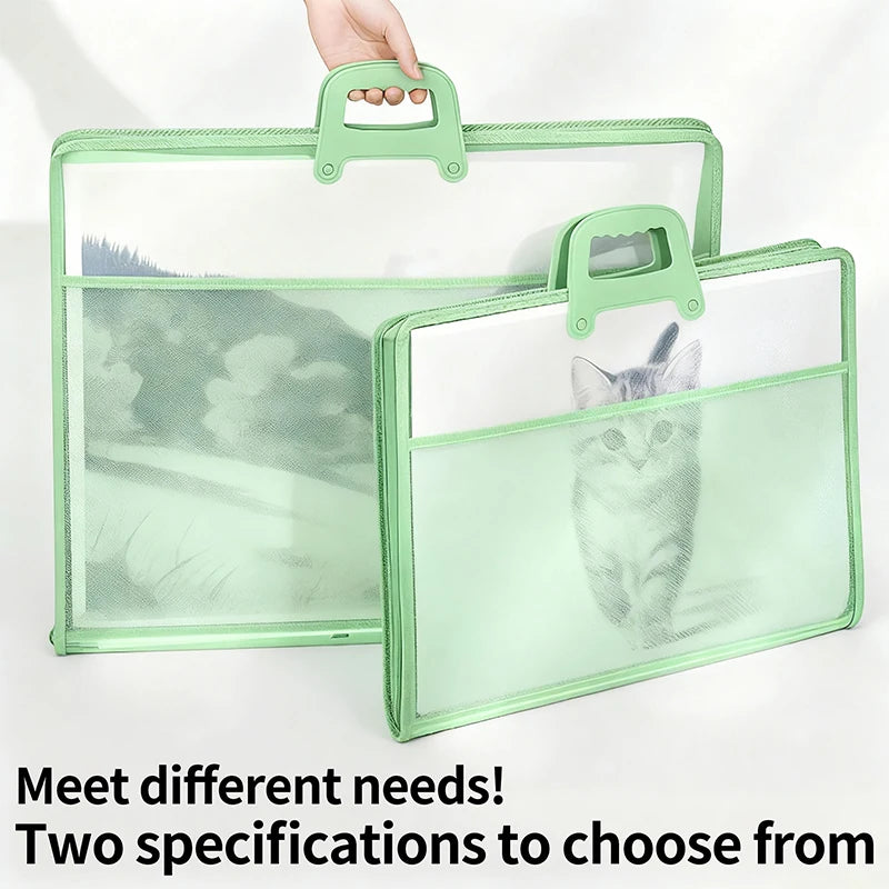 A3 Transparent Document Storage Bag with Handle