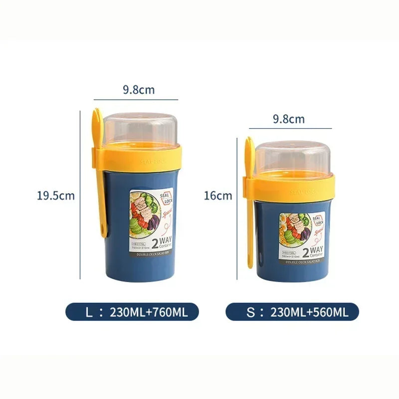 Bento Salad & Breakfast Cup Container Set