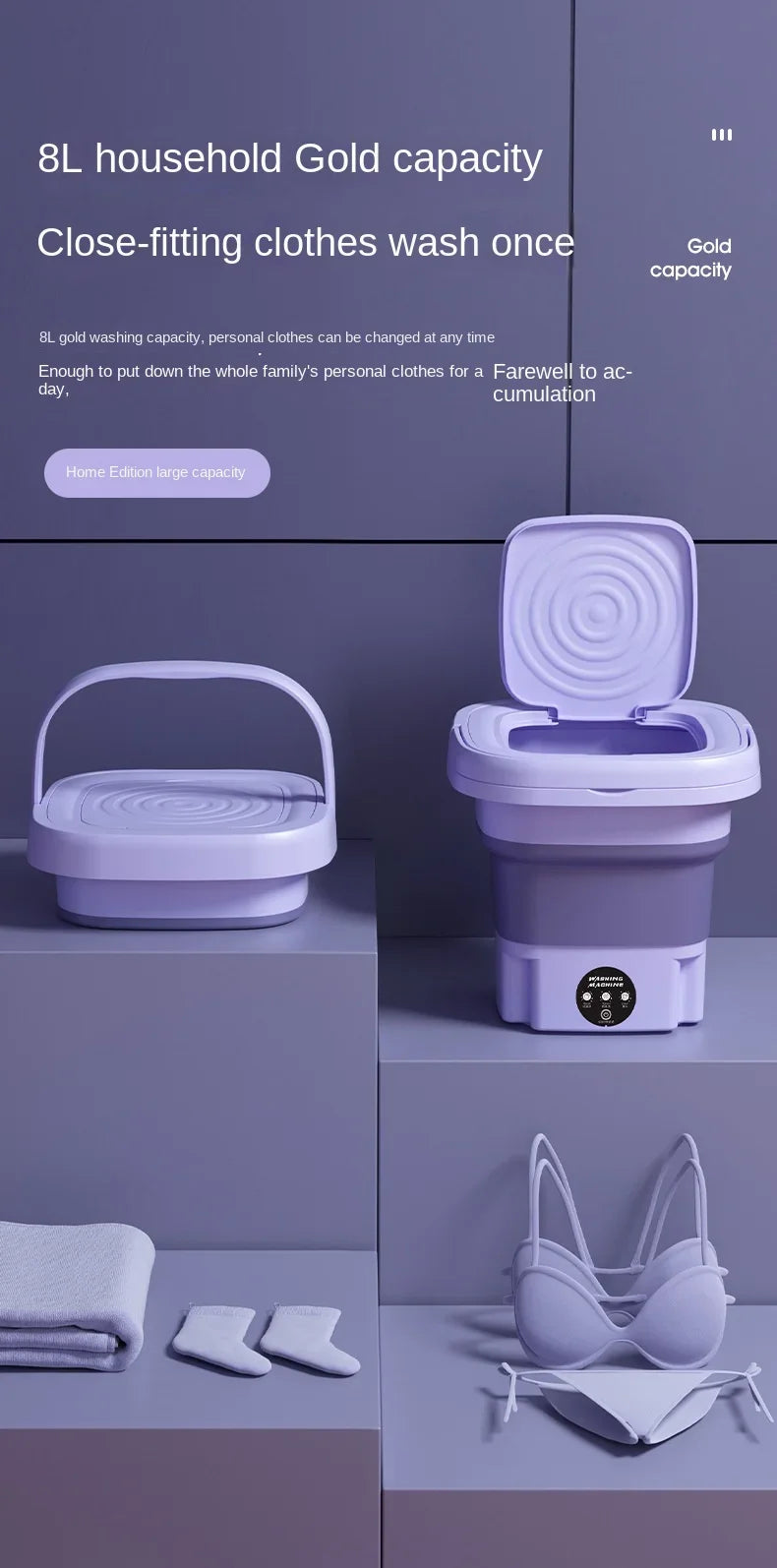 Foldable Mini Washing Machine