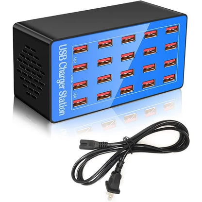20-Port 100W USB Charging Statio