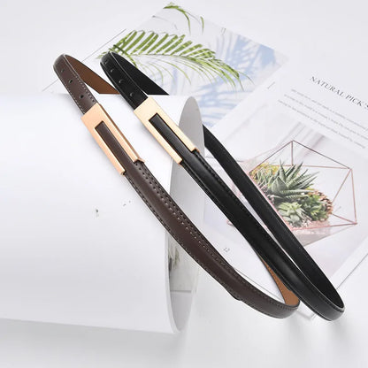 Women’s Thin PU Leather Waist Belt
