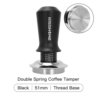 30lb Calibrated Coffee Tamper with Double Spring for Espresso Portafilters