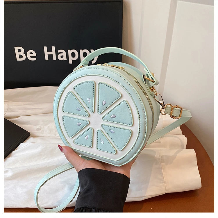 Citrus Slice Round Crossbody Bag