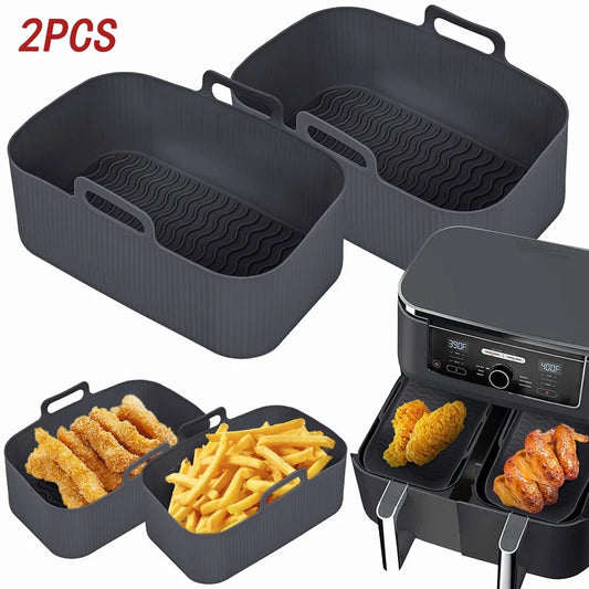 2Pcs Air Fryer Silicone Tray