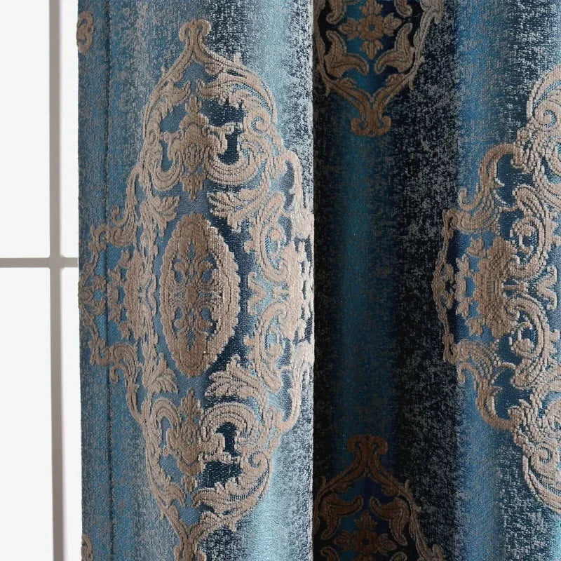 European Chenille Jacquard Luxury Curtain
