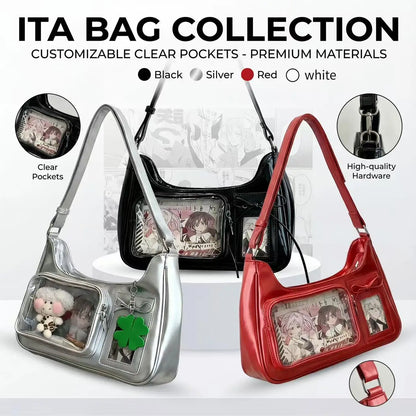 Y2K Transparent Ita Shoulder Bag