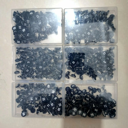 Numbered Round Push Pins for Bulletin Boards