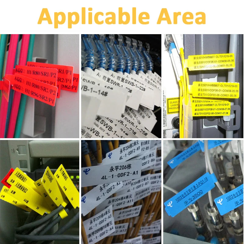 MrLabel F-Type Self-Adhesive Cable Wire Labels
