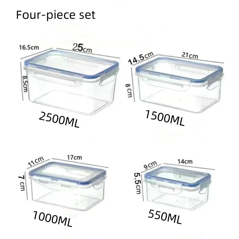 Sealed Rectangular Food Storage Container with Lid