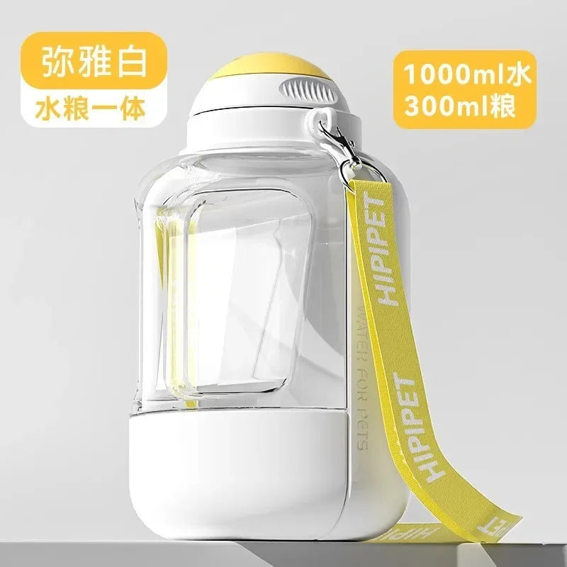 2-in-1 Portable Dog Water Bottle & Food Container