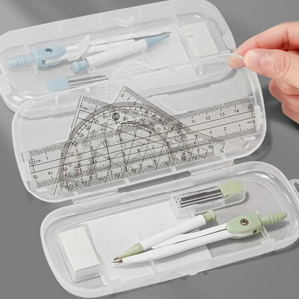 Transparent Geometry Ruler Set