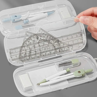 Transparent Geometry Ruler Set