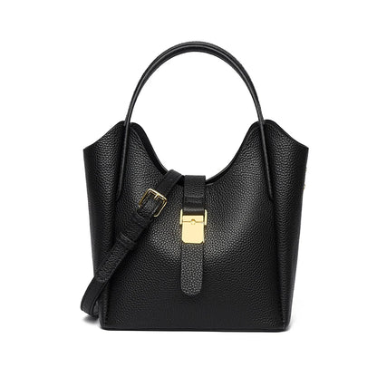 Luxury Cow Leather Messenger Bag with Multiple Compartments