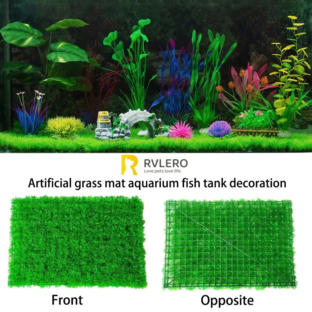 Artificial Aquarium Grass Mat for Fish Tank Decoration