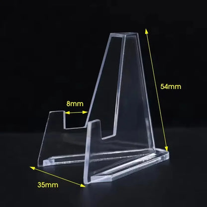 Transparent Mini Triangle Card & Collectible Display Stands