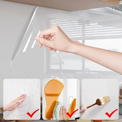 Adhesive-Free Clear Wall Protector Film for Kitchens, Furniture & Walls