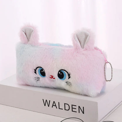 Gradient Kitten Plush Pencil Case