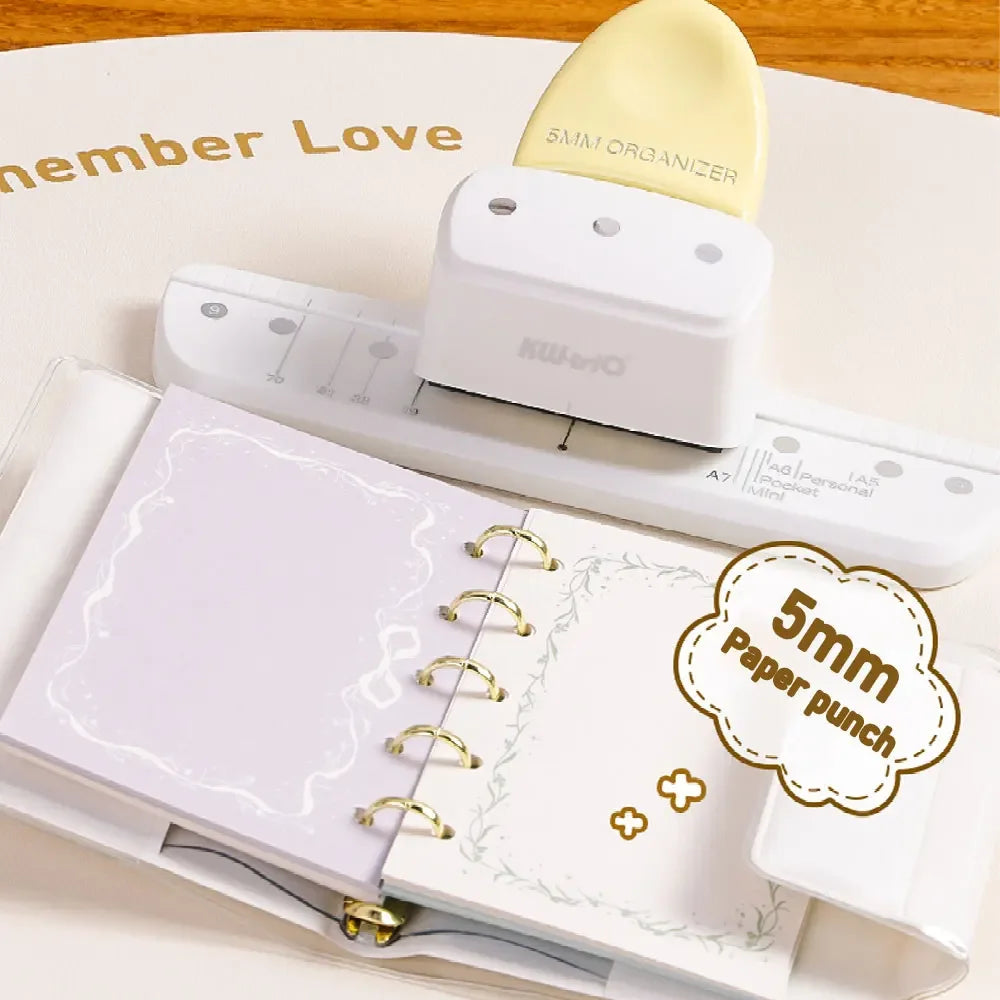 3-Hole Circular Paper Punch for DIY Planners & Notebooks