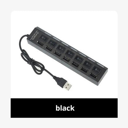 7-Port USB 2.0 Hub with Individual Power Switches