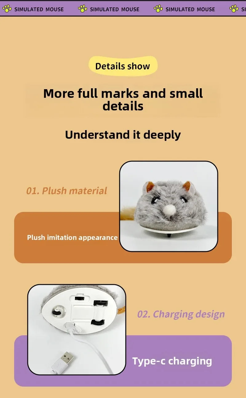 Interactive Moving Mouse Cat Toy