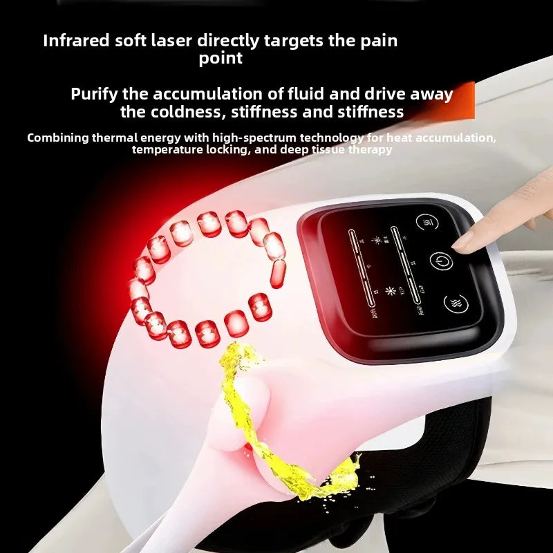Portable Knee Massager with Red Light & Vibration