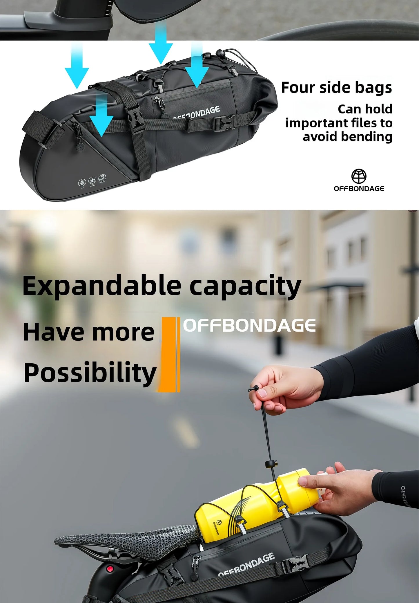 Waterproof Bicycle Saddle Bag 15L