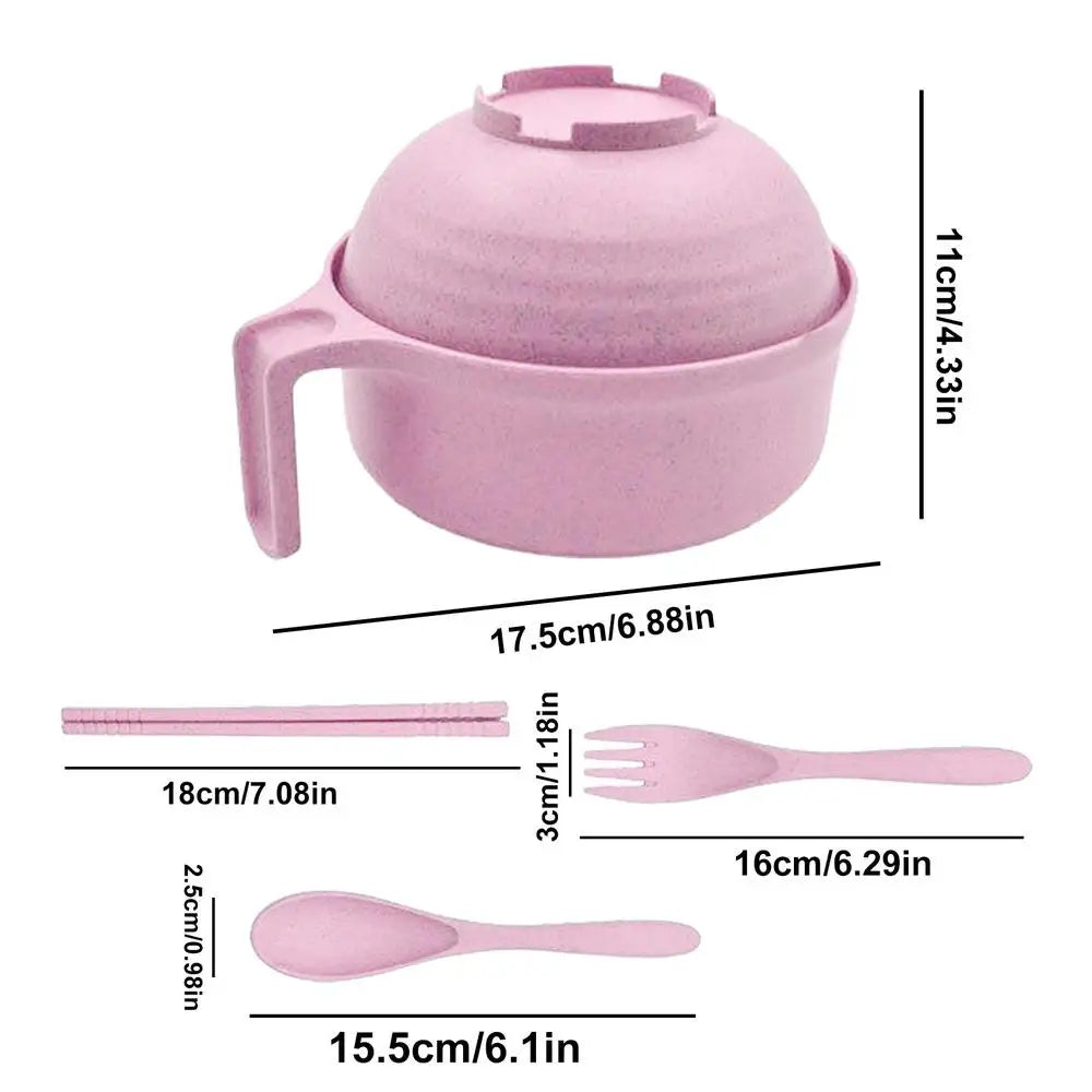 Microwave Ramen Cooker Bowl Set with Utensils