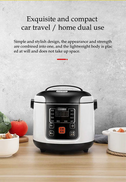 Portable Electric Rice Cooker 2L for Cars, Trucks & Travel