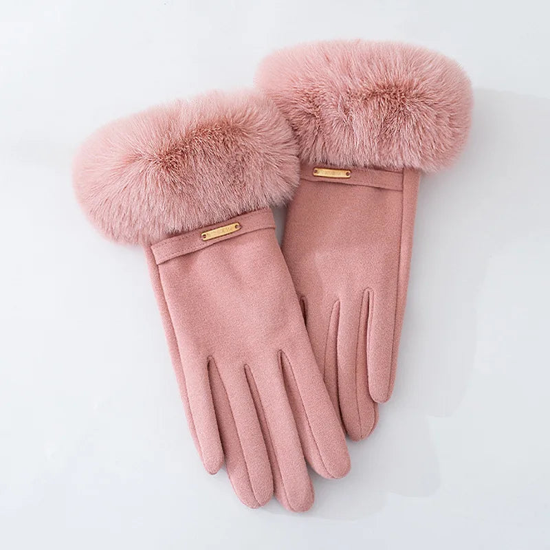 Women’s Winter Cycling Gloves with Velvet Lining