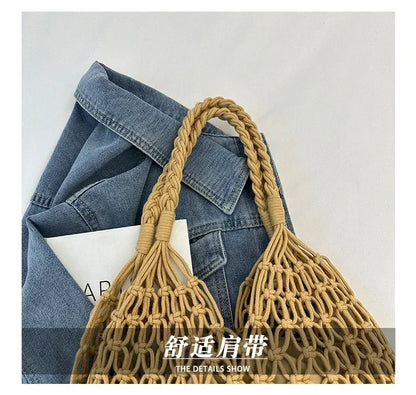 Handwoven Mesh Summer Tote Bag