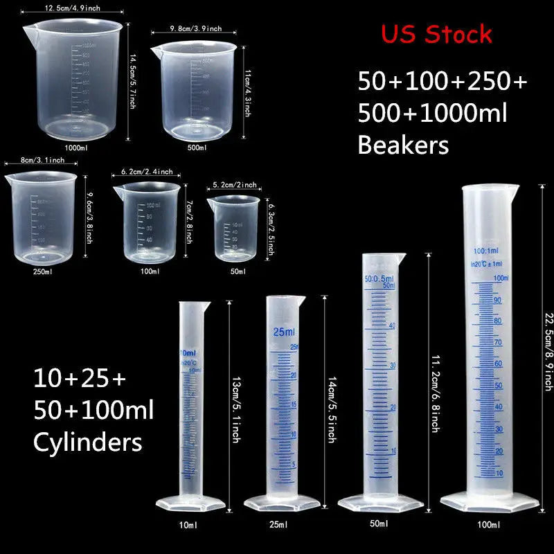 Plastic Graduated Measuring Cylinder with Hexagonal Base