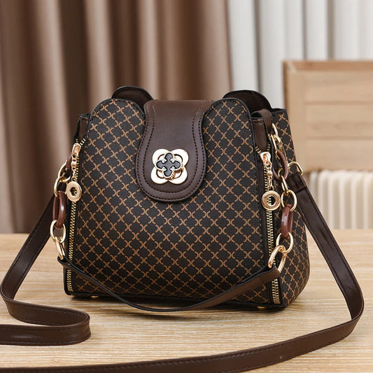 Geometric Bucket Crossbody Bag