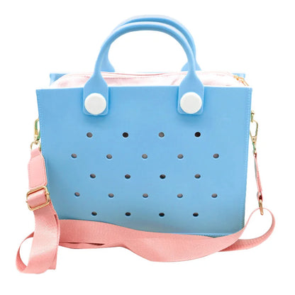 Waterproof EVA Tote Bag with Charm Holes