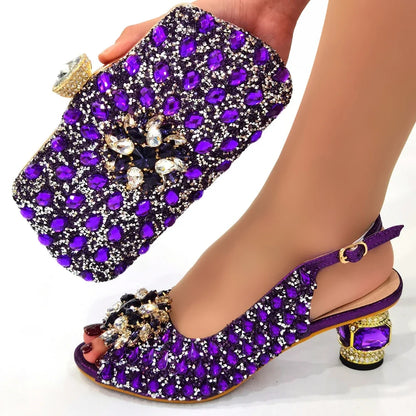 Women Italian Leather Shoe and Bag Set