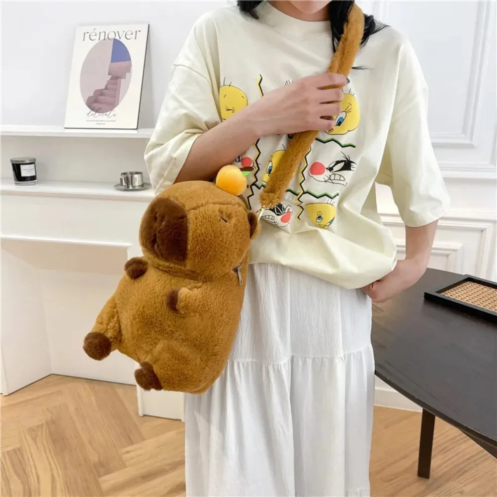Cute Plush Capybara Backpack