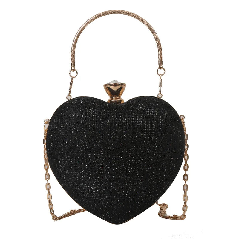 Heart Shape Evening Crossbody Bag