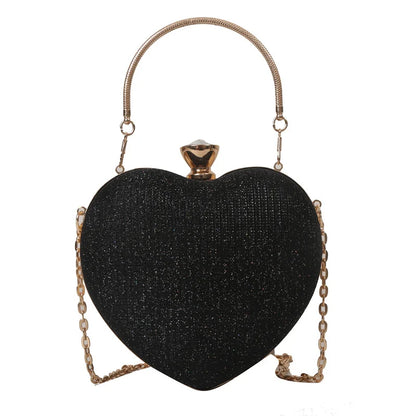 Heart Shape Evening Crossbody Bag