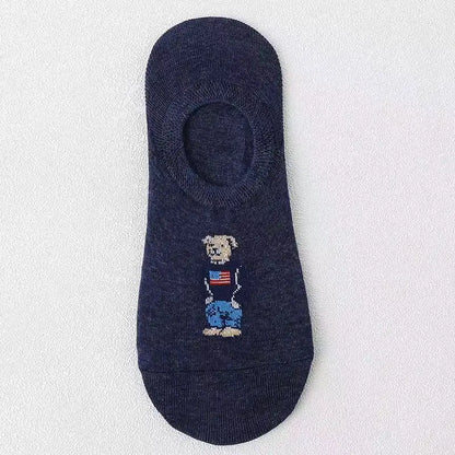 Men’s Invisible Cotton Boat Socks 5 Pairs