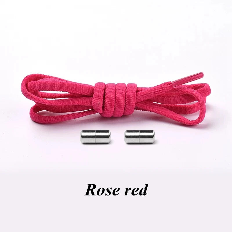 Elastic No-Tie Shoelaces with Metal Lock